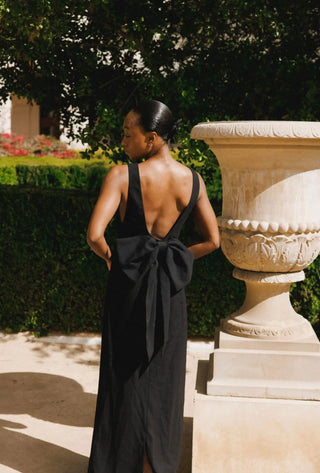 Black Bow Dress Maxi