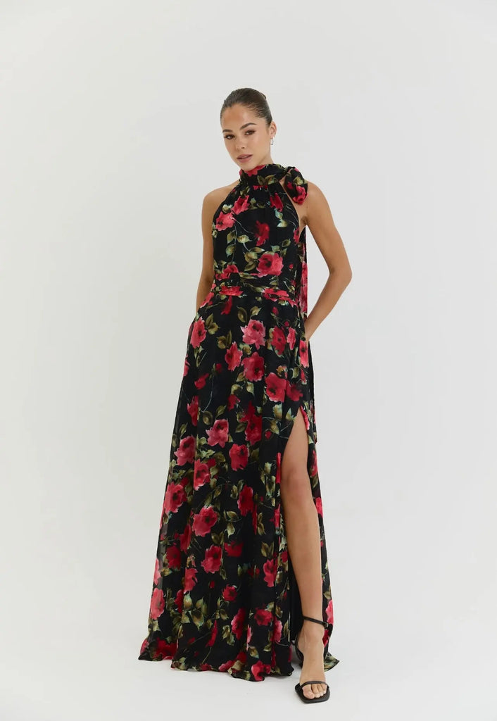 Scarlett Red Rose Dress