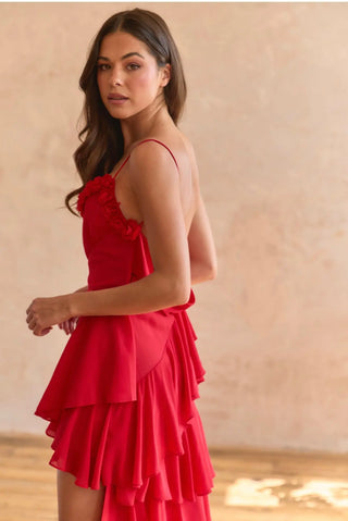 Red Rose Petal Dress