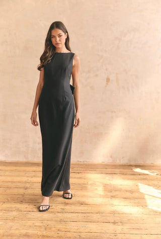 Black Bow Dress Maxi