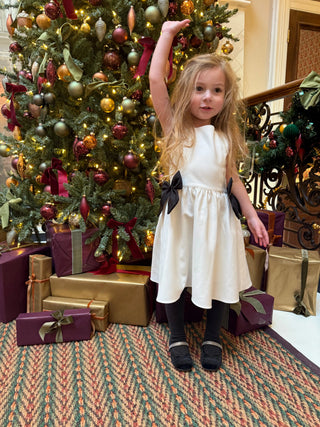 Mini White Bow Dress