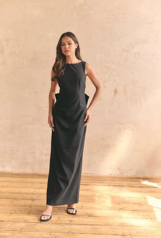 Black Bow Dress Maxi