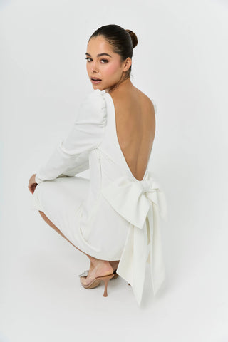 White Bow Dress - Rouge Collection