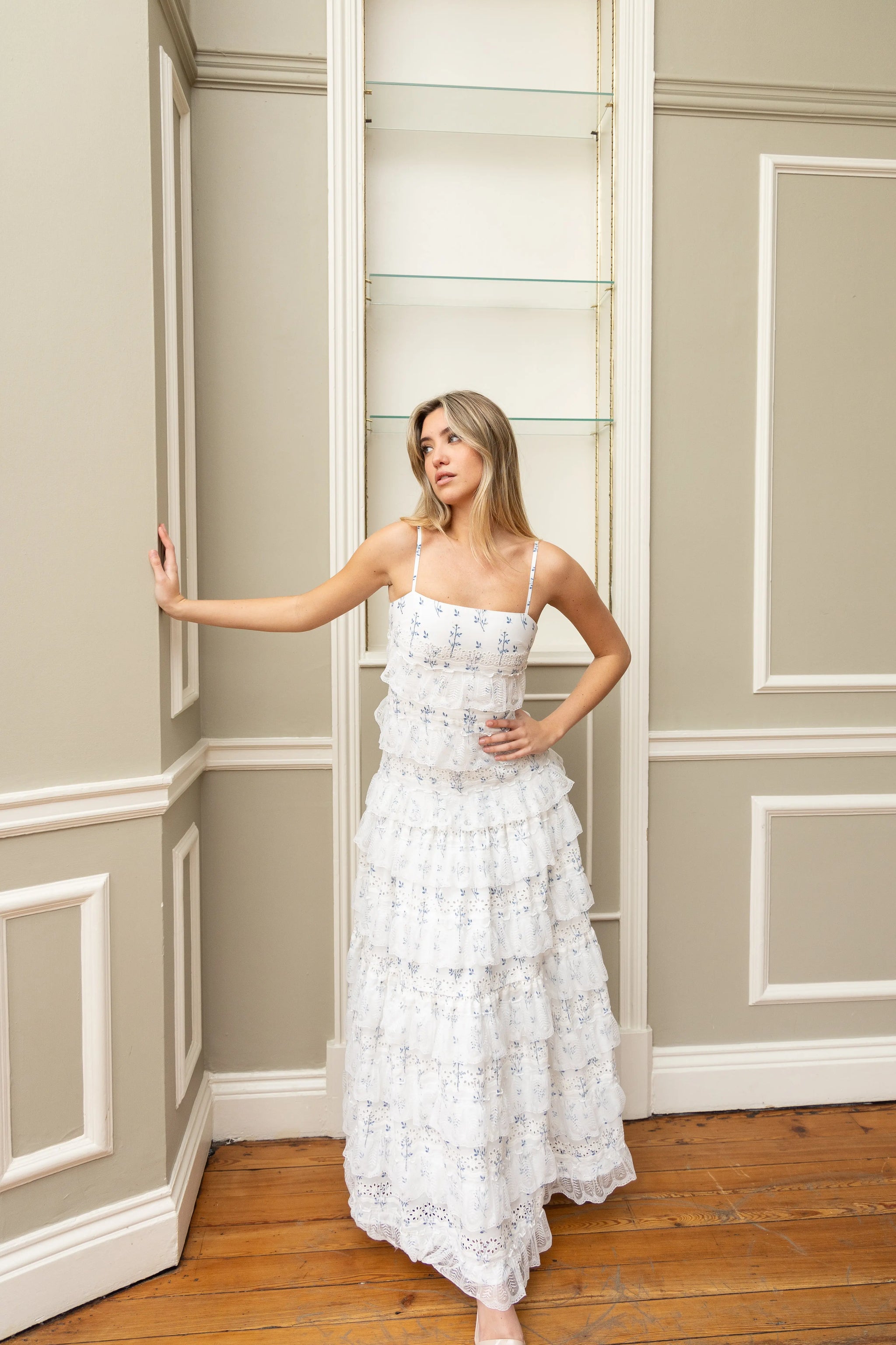 White Lovette Maxi Lace Dress Anne Louise Boutique Anne Louise Boutique