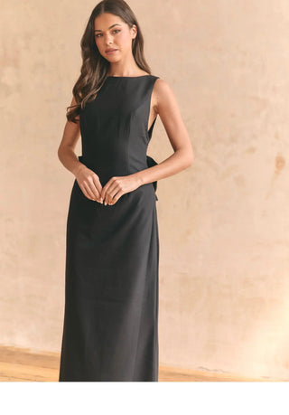 Black Bow Dress Maxi