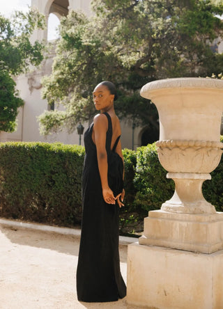 Black Bow Dress Maxi