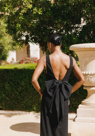 Black Bow Dress Maxi
