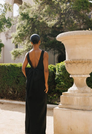 Black Bow Dress Maxi
