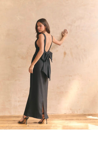 Black Bow Dress Maxi