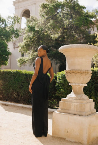 Black Bow Dress Maxi