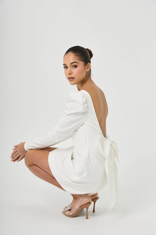 White Bow Dress - Rouge Collection