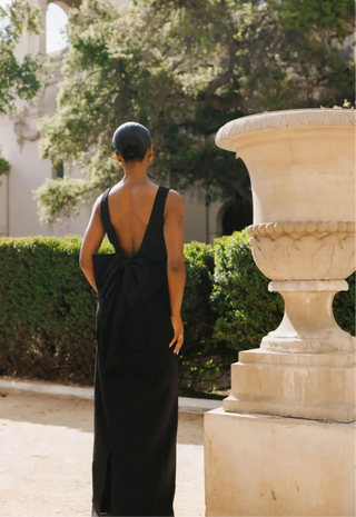 Black Bow Dress Maxi