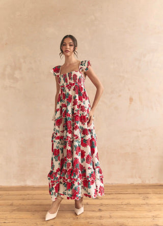 Monaco Rose Maxi Dress