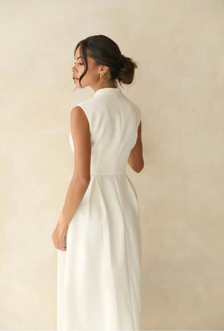 Knightsbridge White Zip Dress