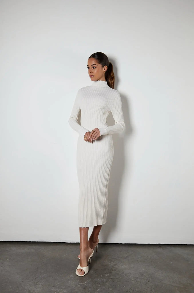 ALB Everyday - Timeless Cream Knit Dress - Anne Louise Boutique