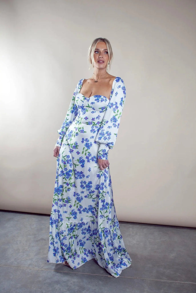 Botanical Floral Maxi Dress - Anne Louise Boutique