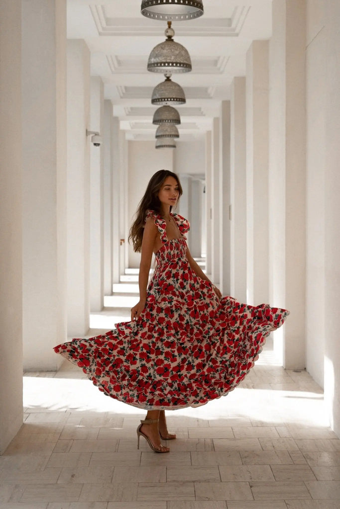 Monaco Rose Cotton Dress - Anne Louise Boutique