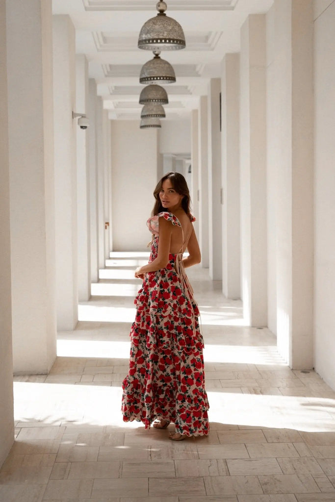 Monaco Rose Cotton Dress - Anne Louise Boutique
