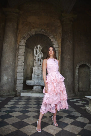 Pink Hepburn Dress - Anne Louise Boutique