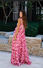Pink Waterfall Maxi Dress
