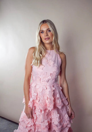 Pre-Order -Pink Hepburn Dress - Anne Louise Boutique