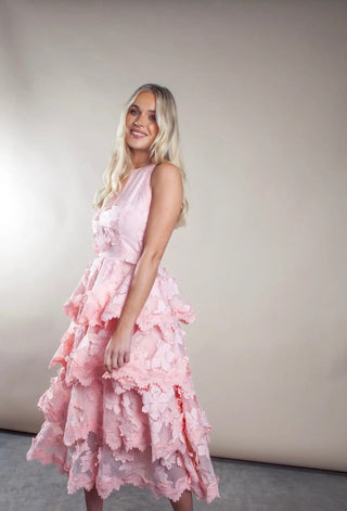 Pre-Order -Pink Hepburn Dress - Anne Louise Boutique