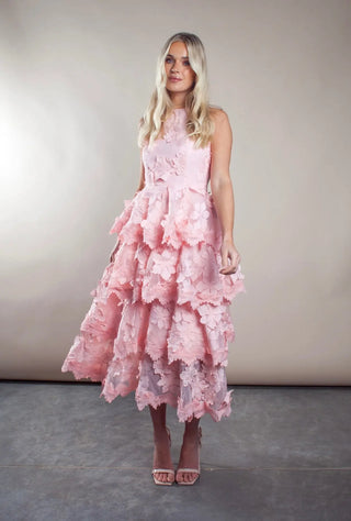 Pre-Order -Pink Hepburn Dress - Anne Louise Boutique