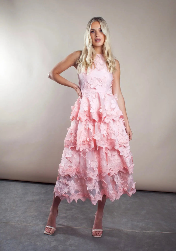 Pre-Order -Pink Hepburn Dress - Anne Louise Boutique