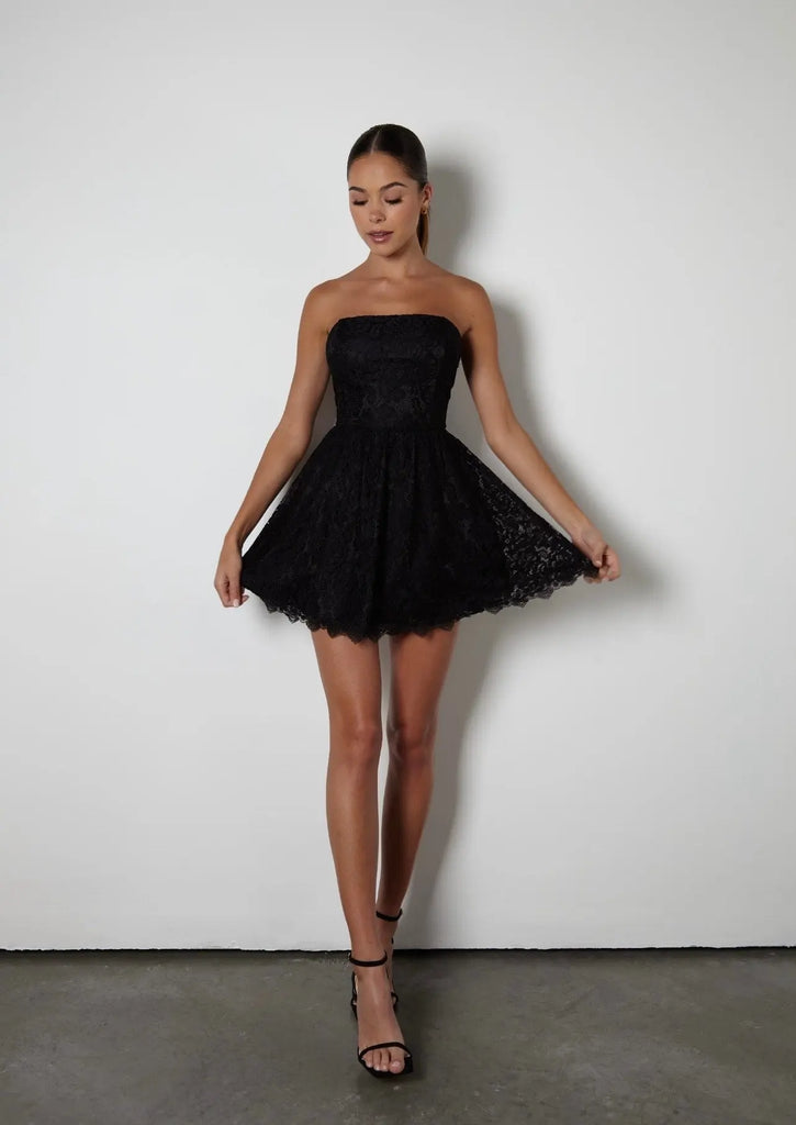 The Lux Lace Mini Dress - Anne Louise Boutique